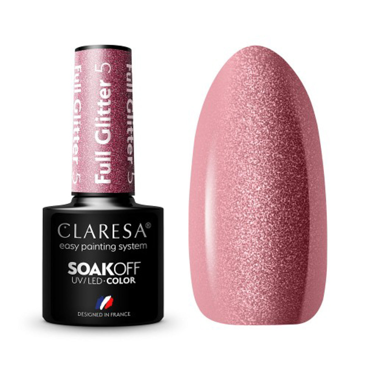 CLARESA Hybrid nail polish FULL GLITTER 5 -5g