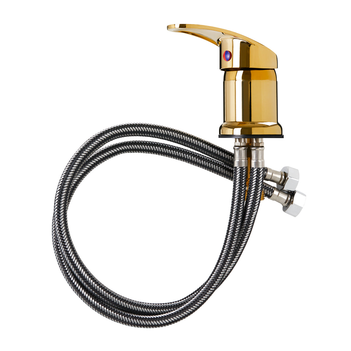 Faucet for a hairdressing wash unit, gold