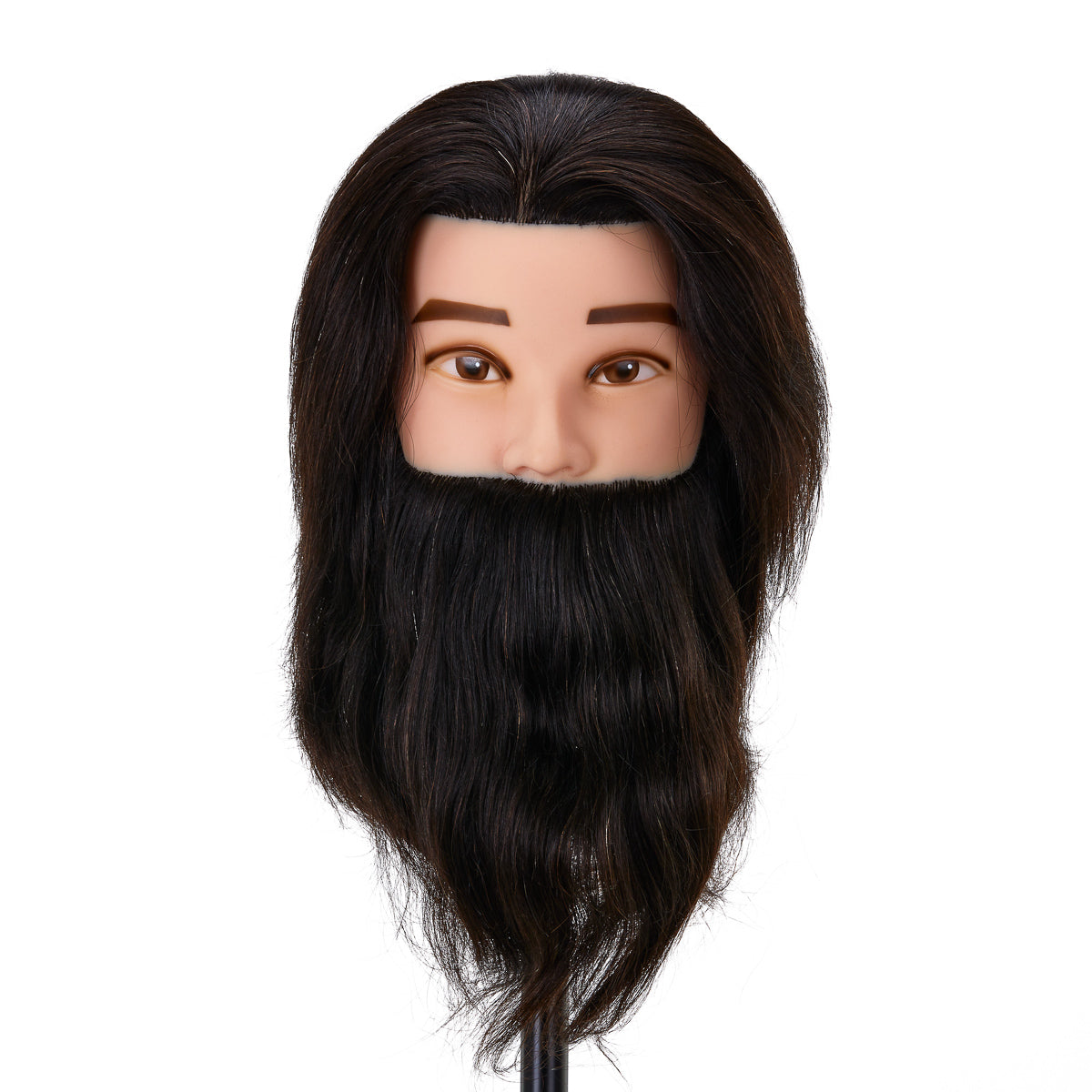 Gabbiano WZ4 training head with beard, natural hair, color 1#, length 8"+6"