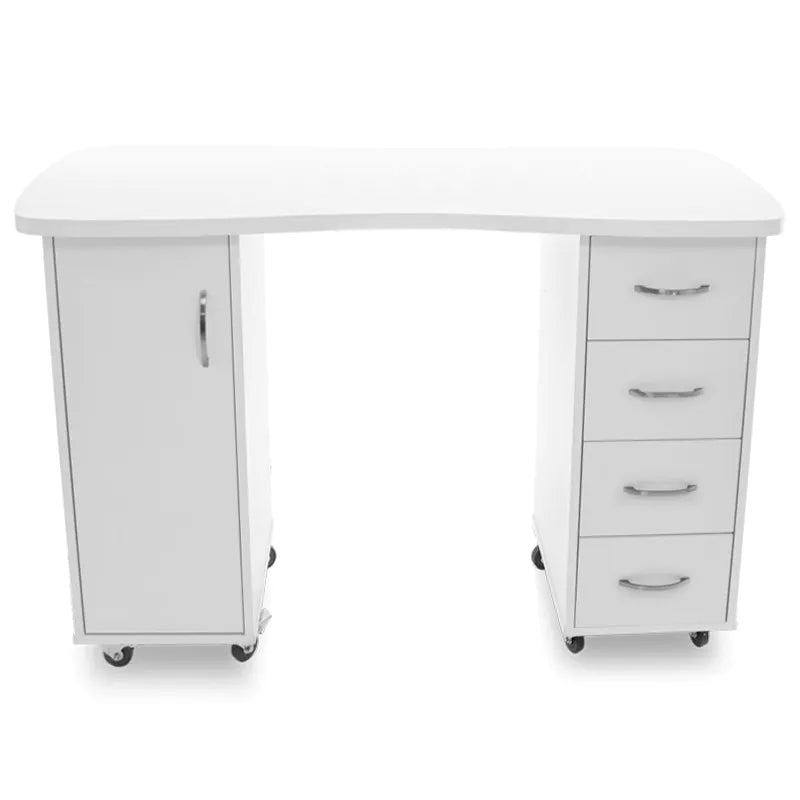 Desk 2027 white two cabinets