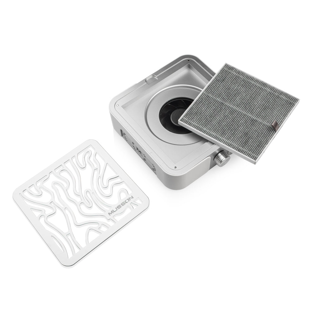 MUSSON X2 SILVER 72W Nail Dust Collector for Manicure and Pedicure