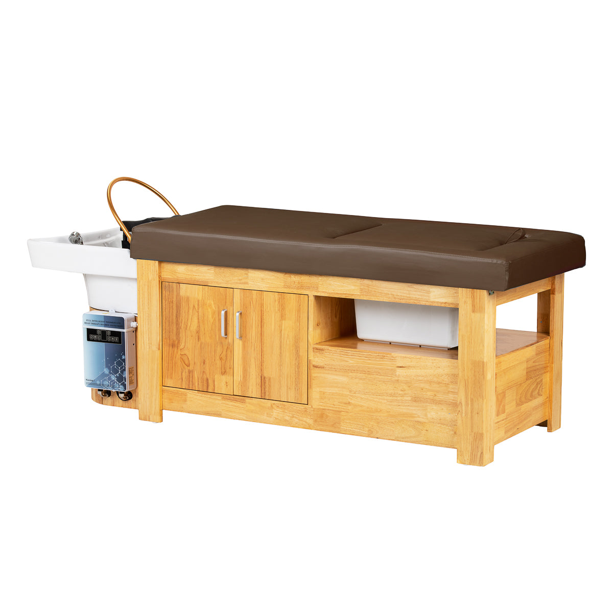 Gabbiano Head Spa Bali hair washing bed brown