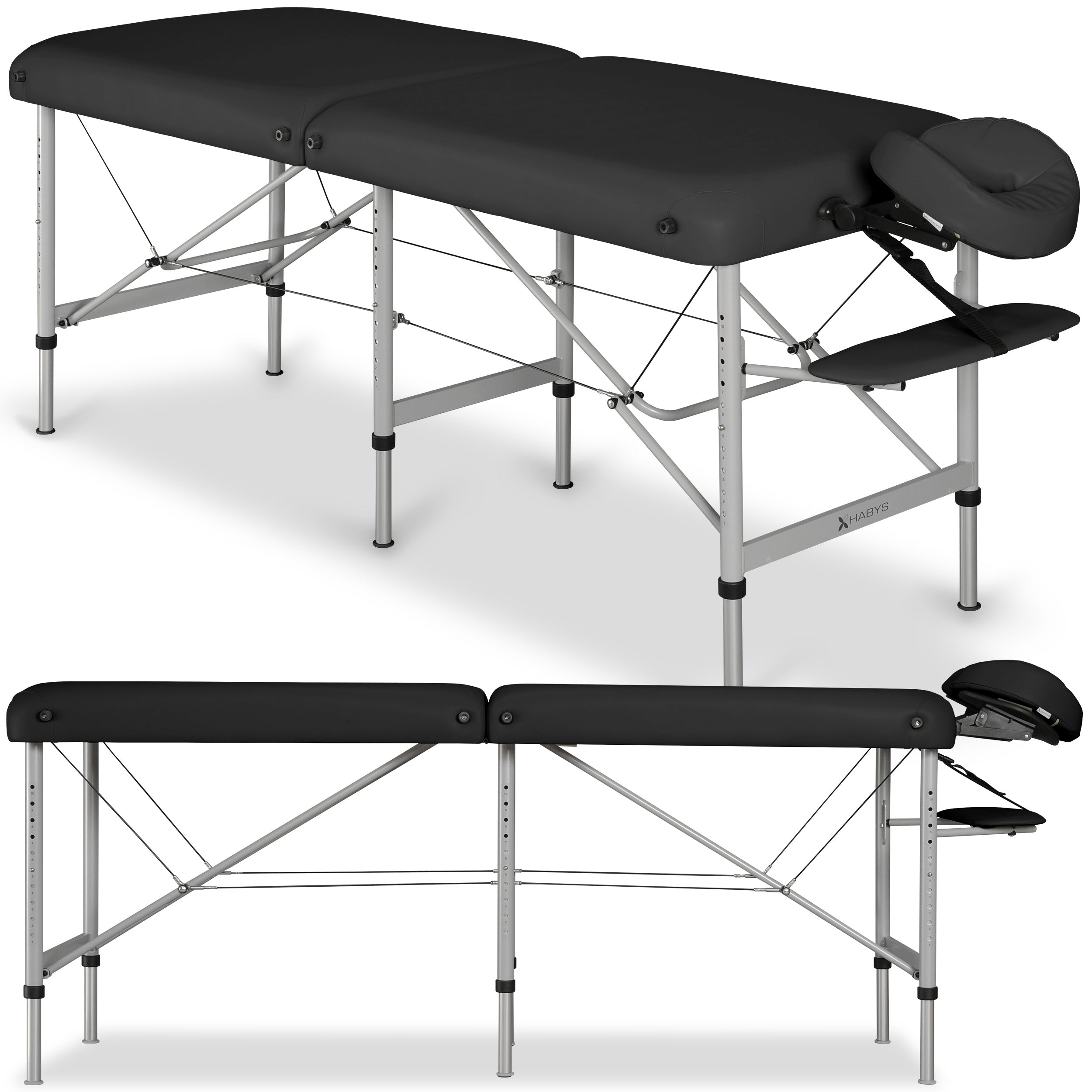 Table de massage Medmal Alu 70 Vinyl Flex K015 Noir
