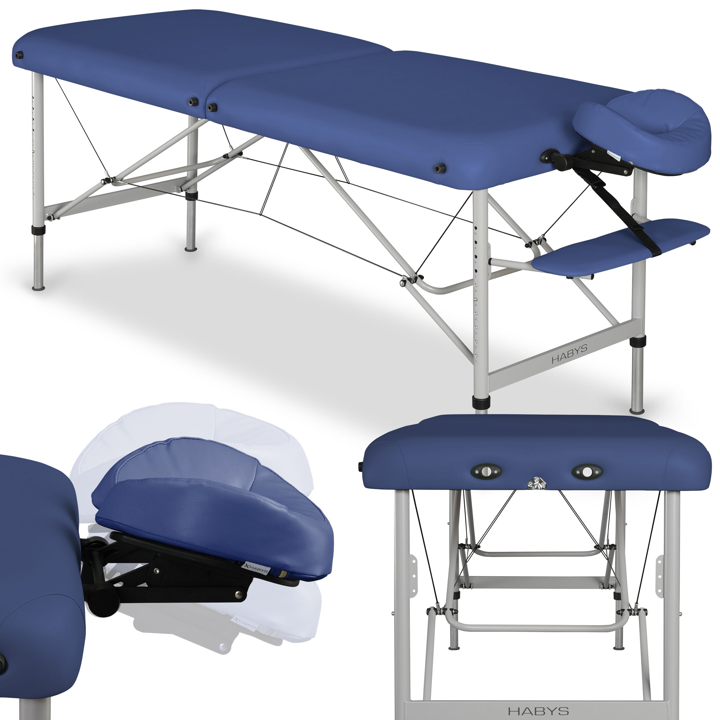 Table de Massage Panda Alu 70 Vinyl Flex K012 Bleu Marine