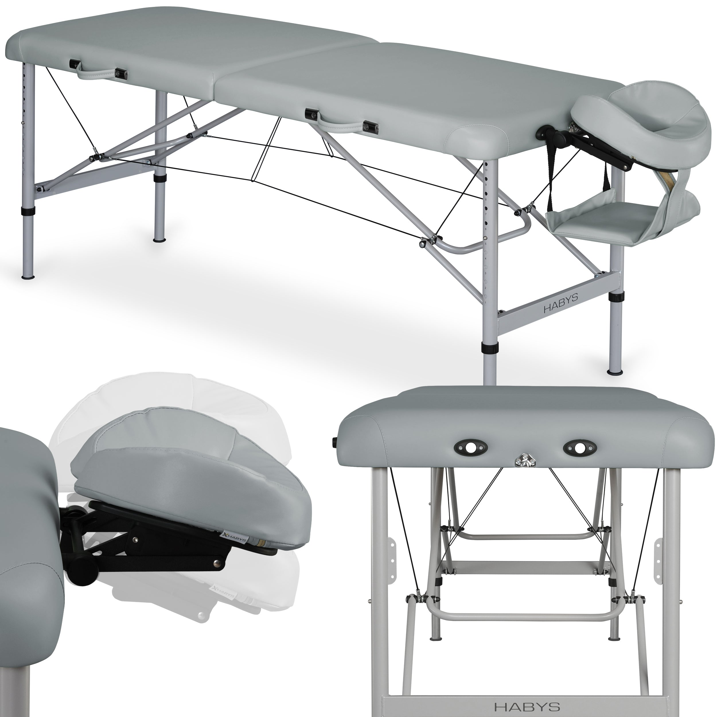 Massage Table Aero Alu 60 Vinyl Flex K029 Grey