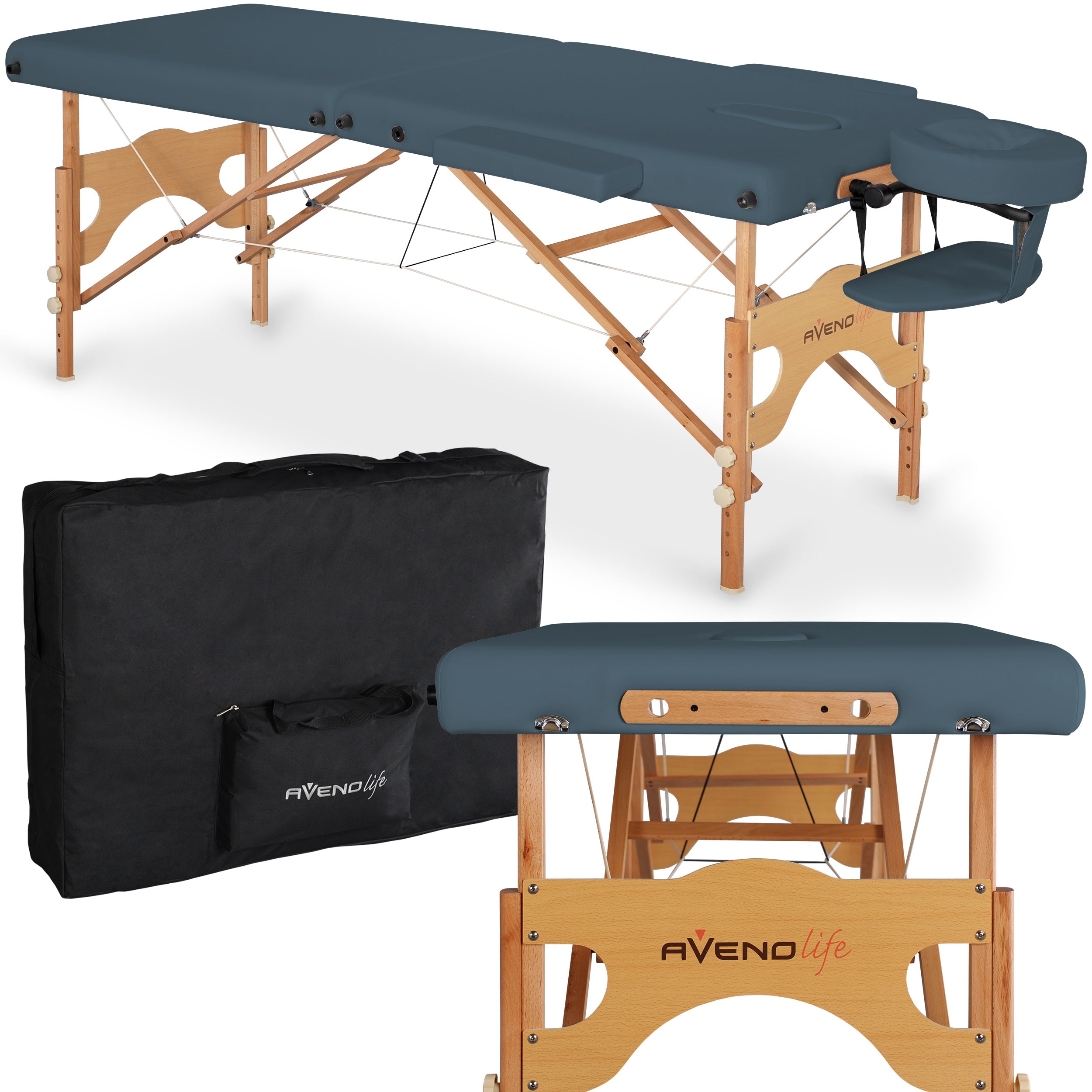 Table de massage Aura Matt Touch K102 Bleue