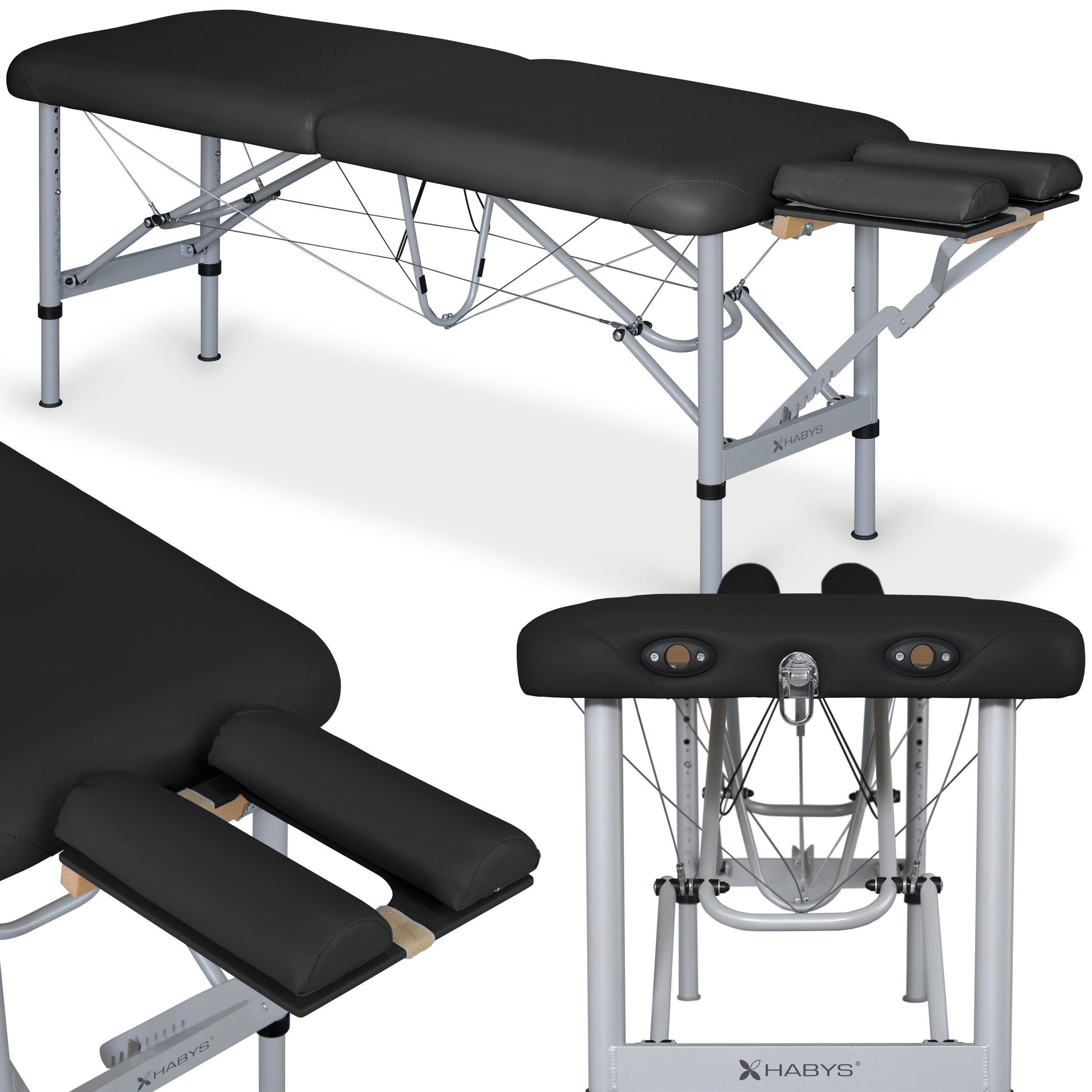 Table de Massage Chiro Ultralux 19 Alu Vinyl Flex K015 Noir