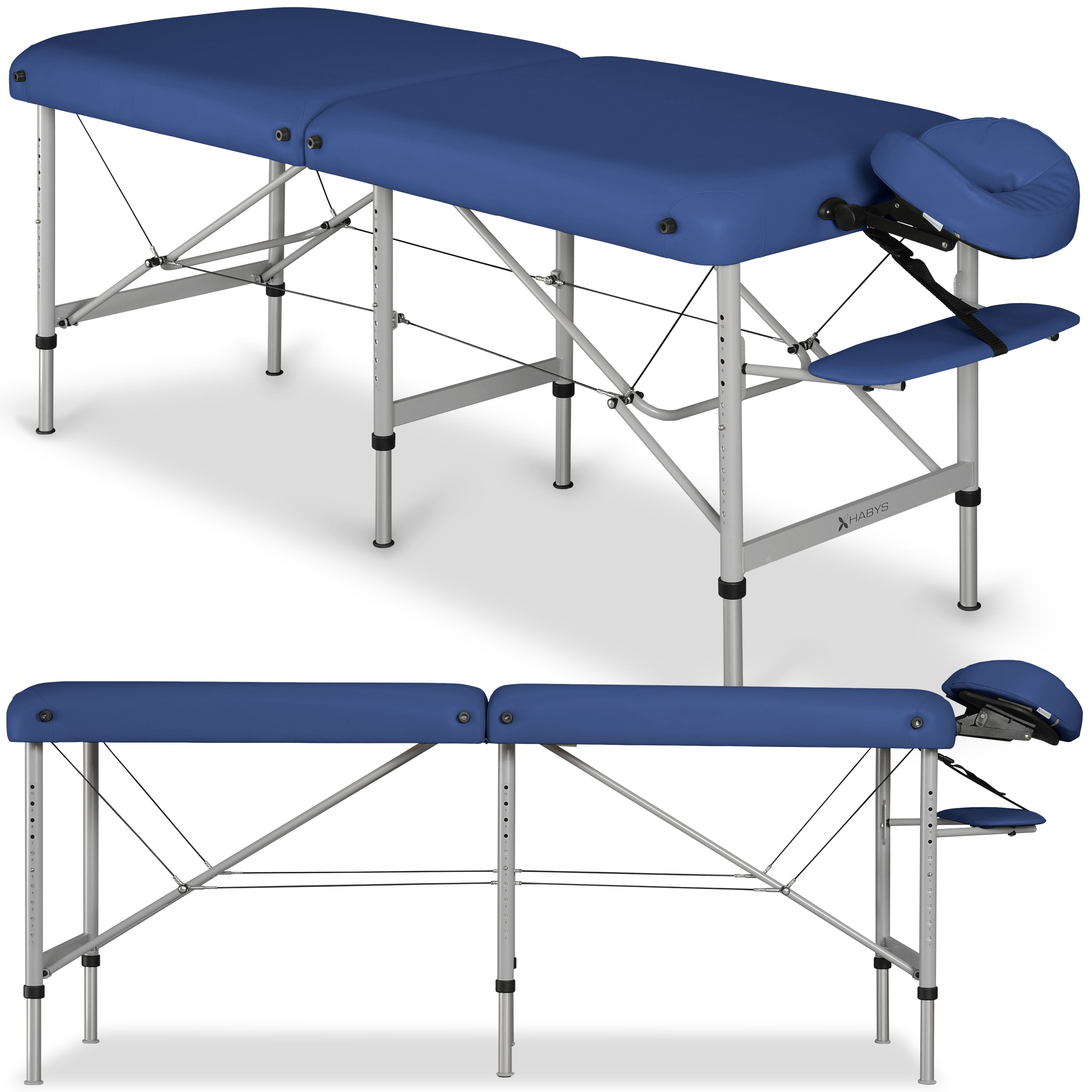 Table de Massage Medmal Alu 60 Vinyl Flex K012 Bleu Marine
