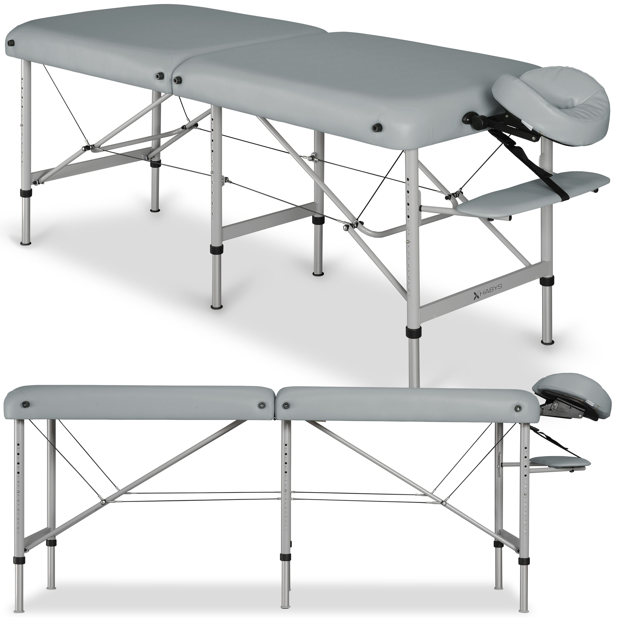 Table de massage Medmal Alu 70 Vinyl Flex K029 Gris