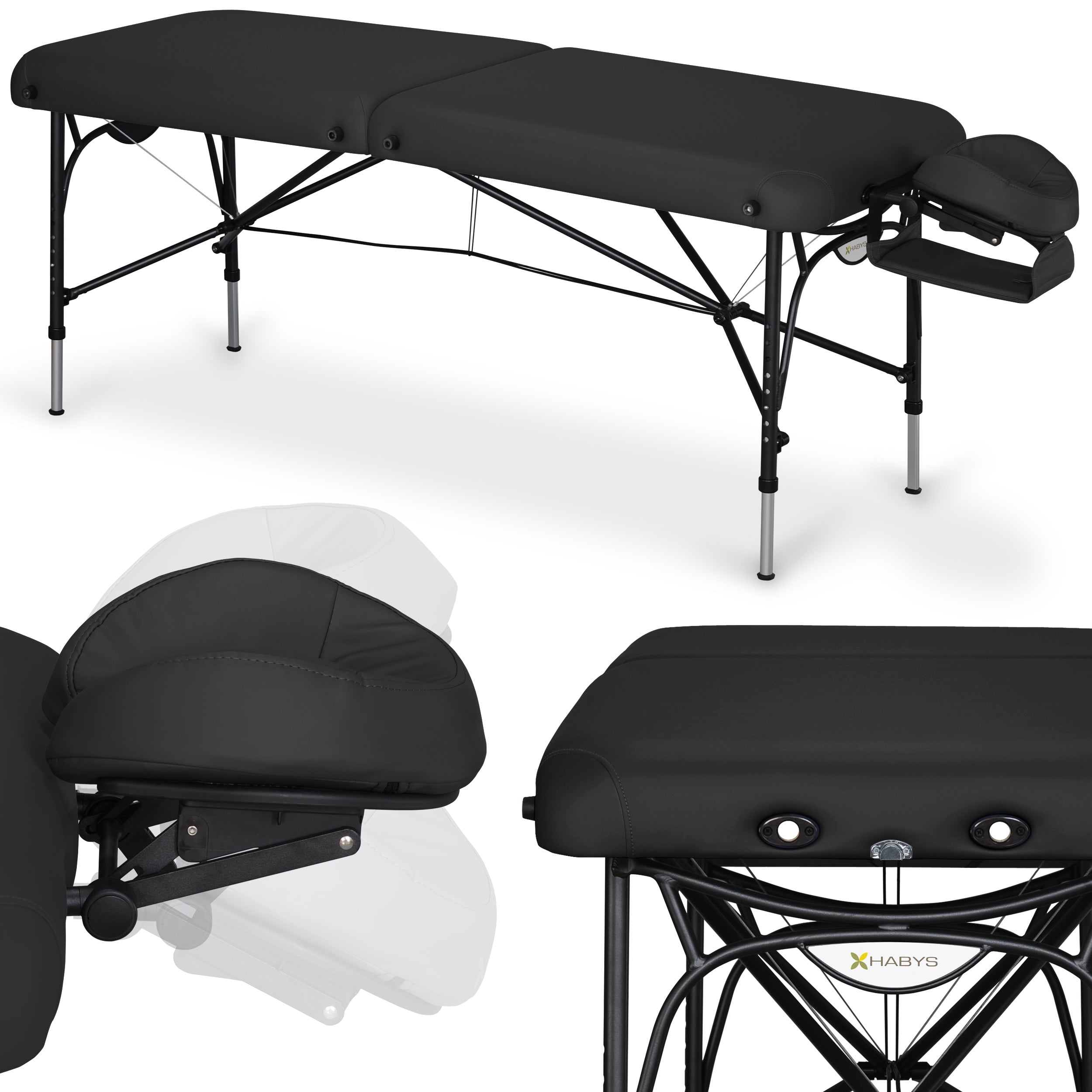 Table de Massage Smart Alu 70 Vinyl Flex K015 Noir