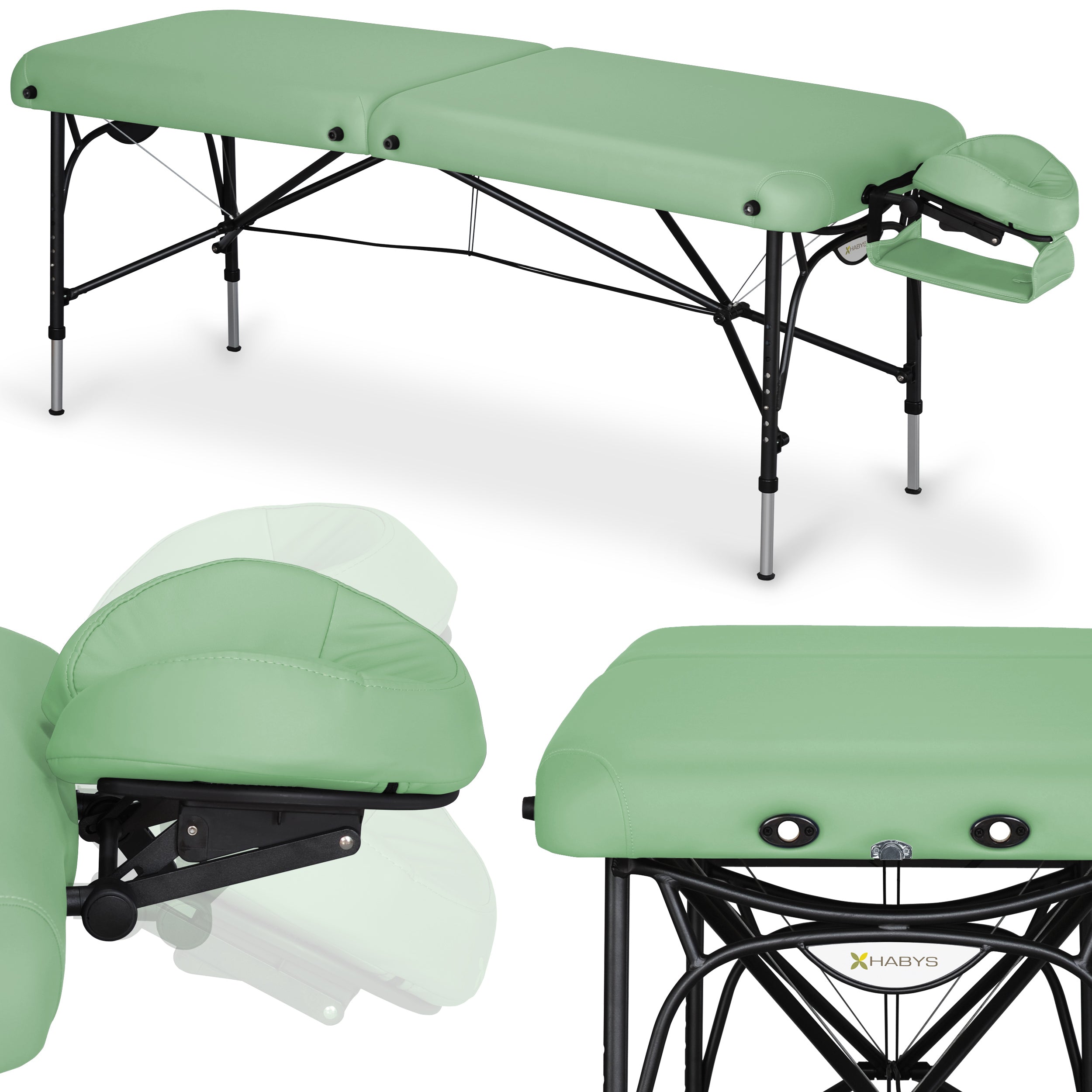 Table de massage Smart Alu 70 Vinyl Flex K022 Vert