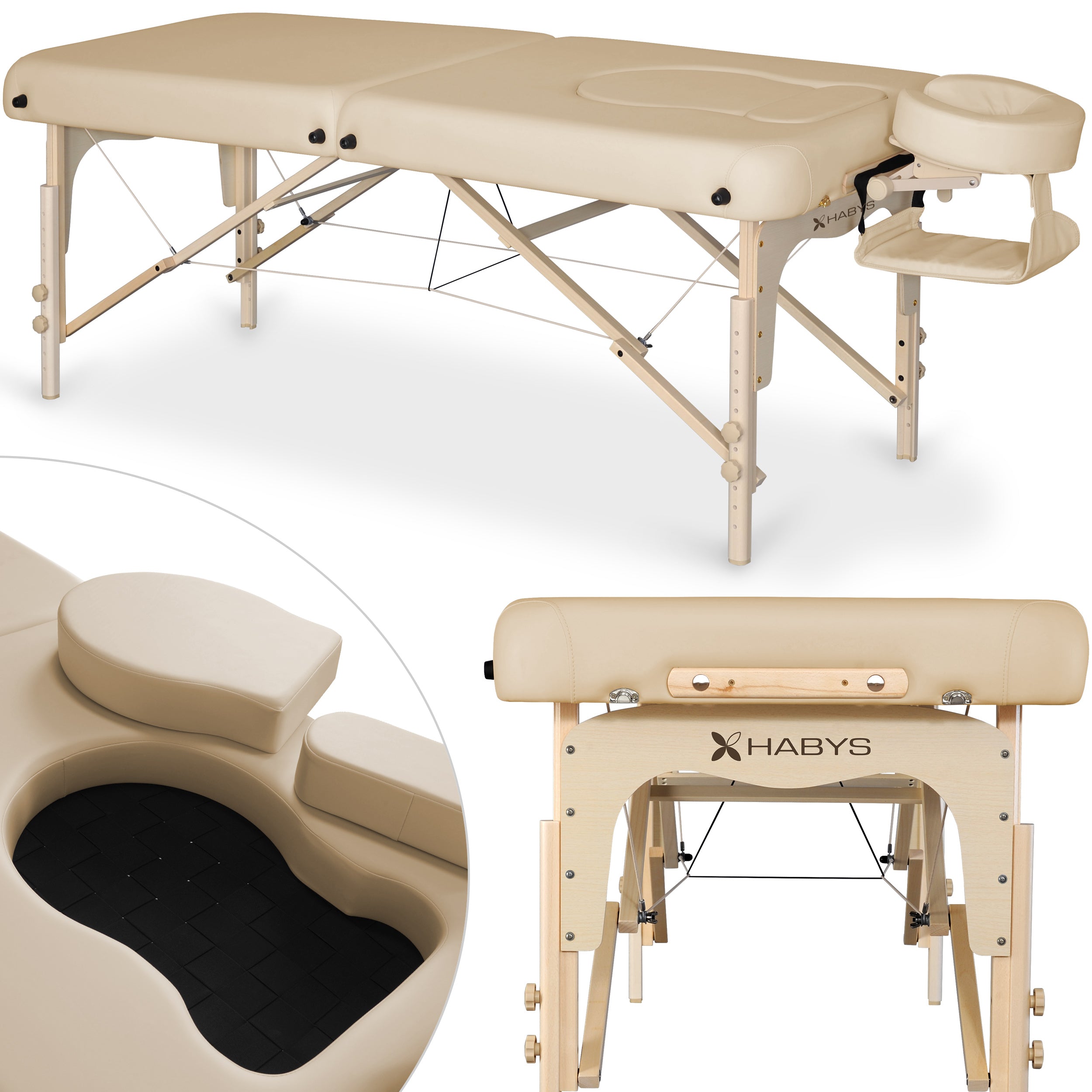 Table de massage Olivia Soft Touch K607 Moco Beige