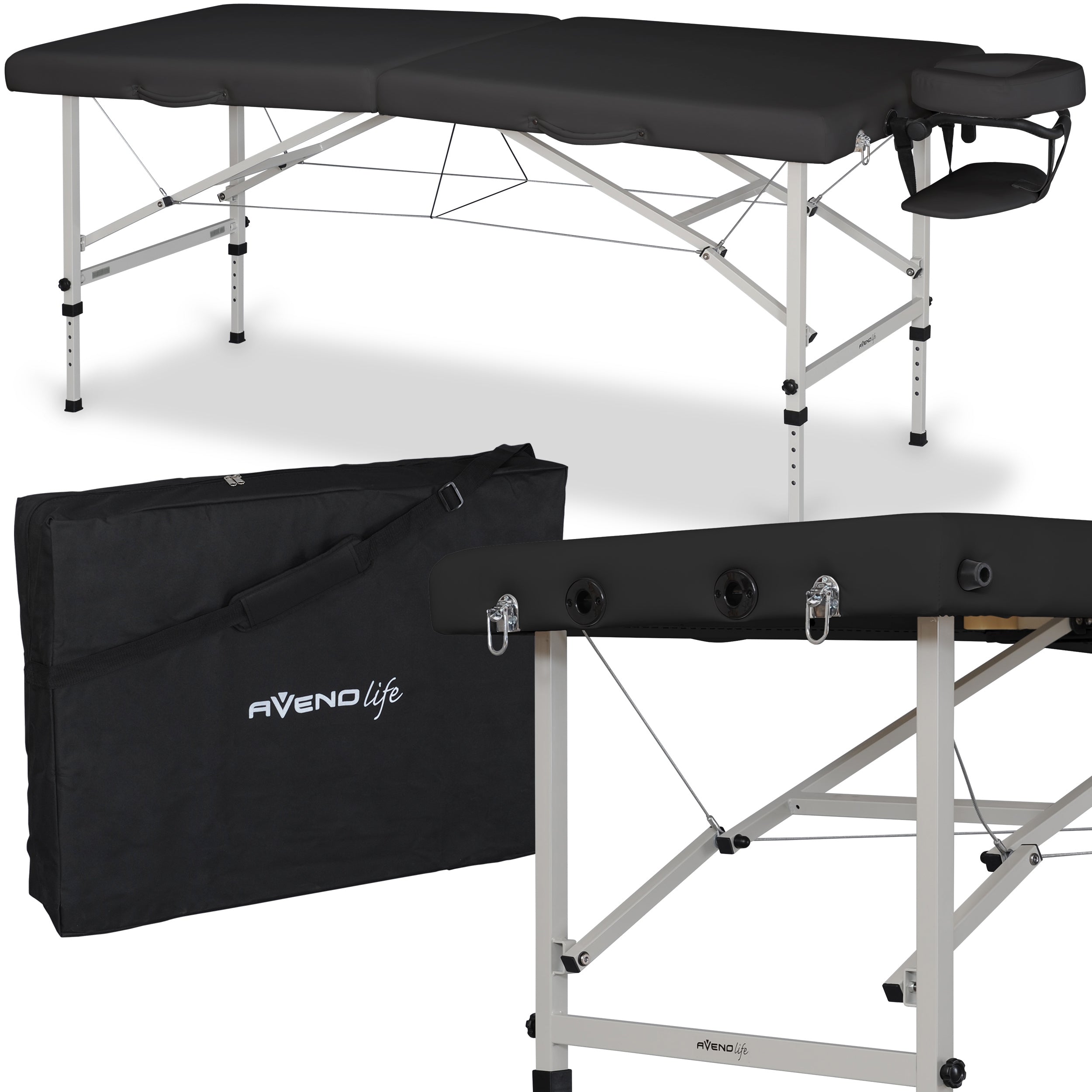 Table de massage Torina Matt Touch K105 Noire