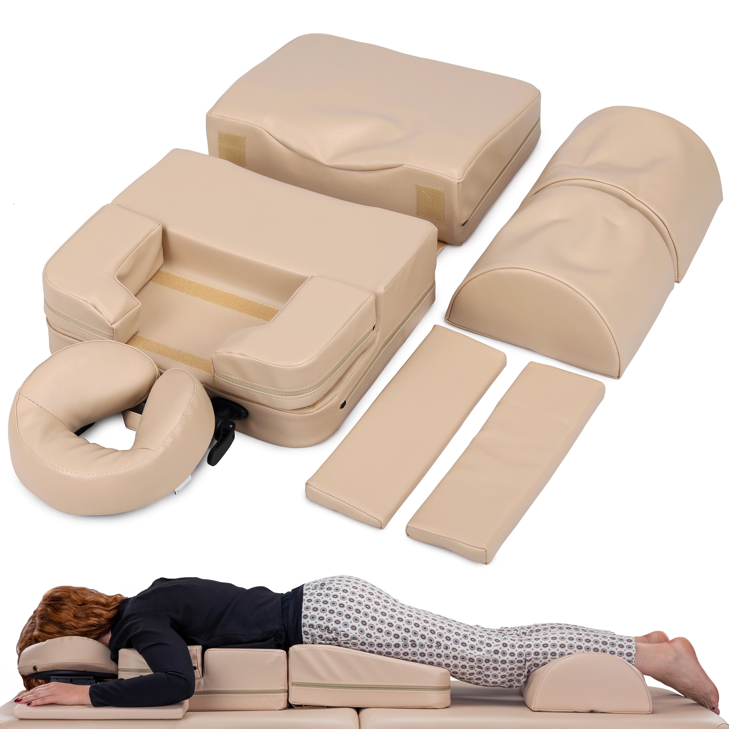 Ensemble de coussins de massage prénatal K033 Beige