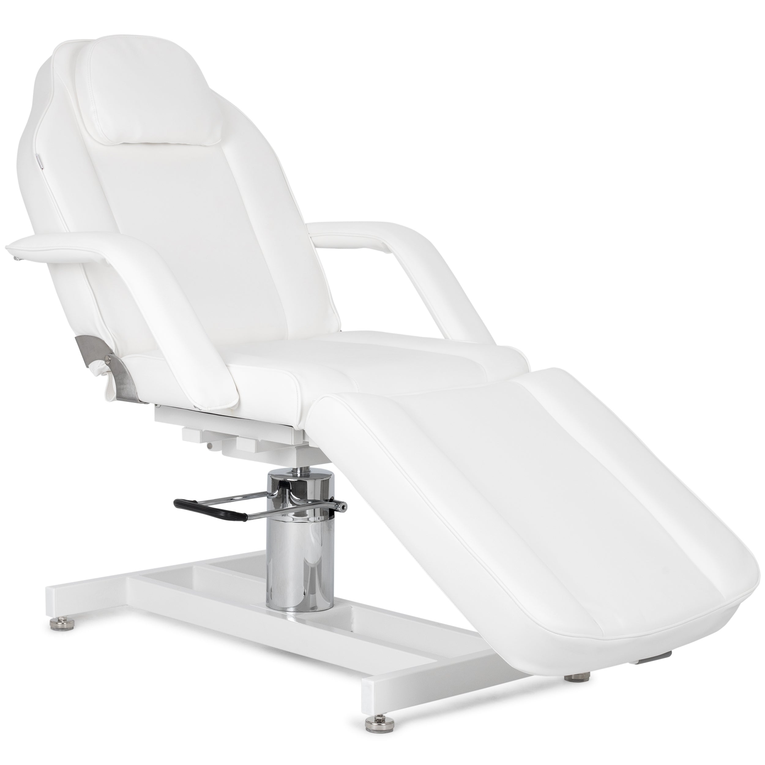 Chaise de beauté Theo Bianco – réglage pneumatique et hydraulique, blanc