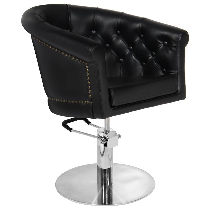 Chaise de coiffure noire Gabbiano