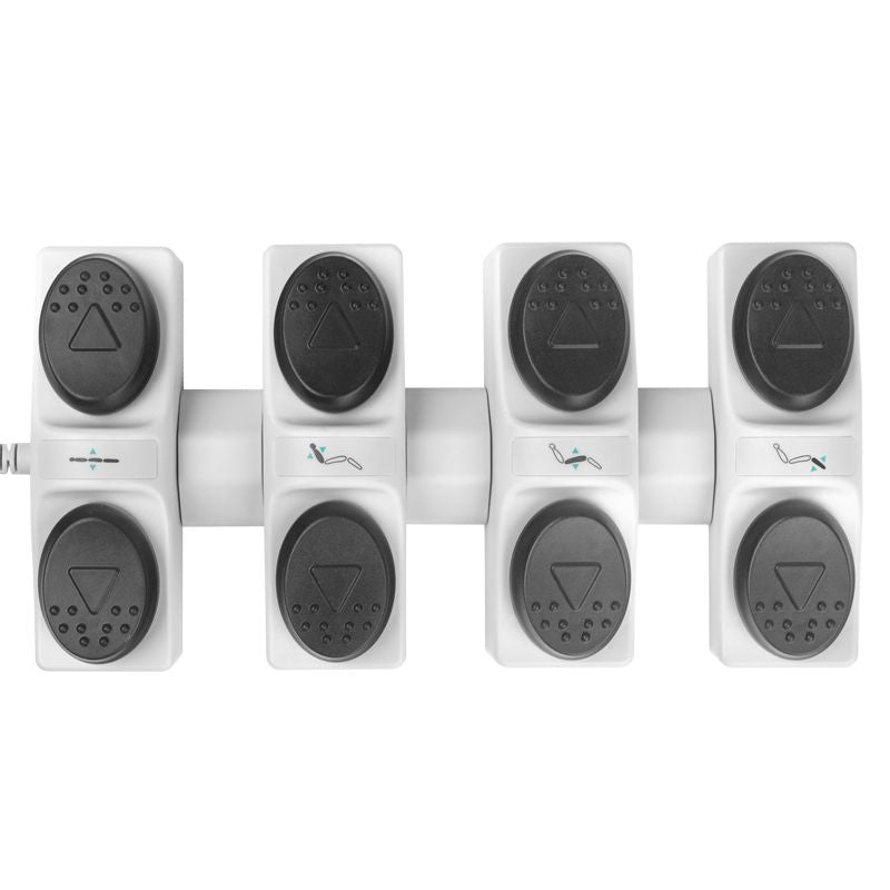 Commande au pied pour siège azzurro 4 moteurs