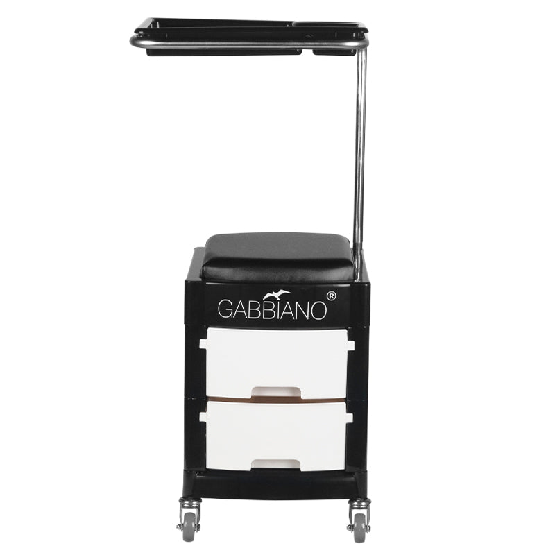 Helper - pedicure stool 16 plus black / white