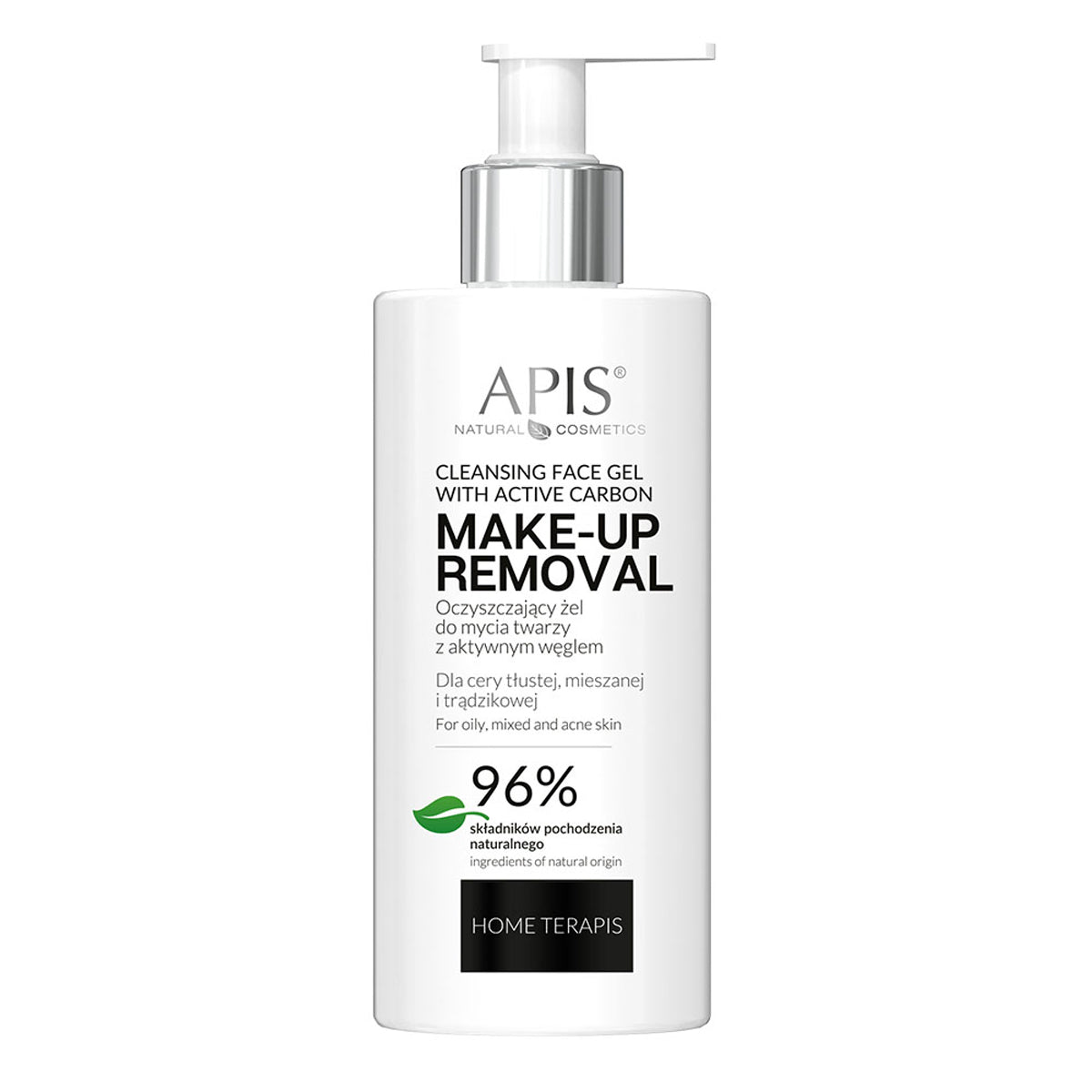 Apis cleansing face wash gel with active charcoal 300ml