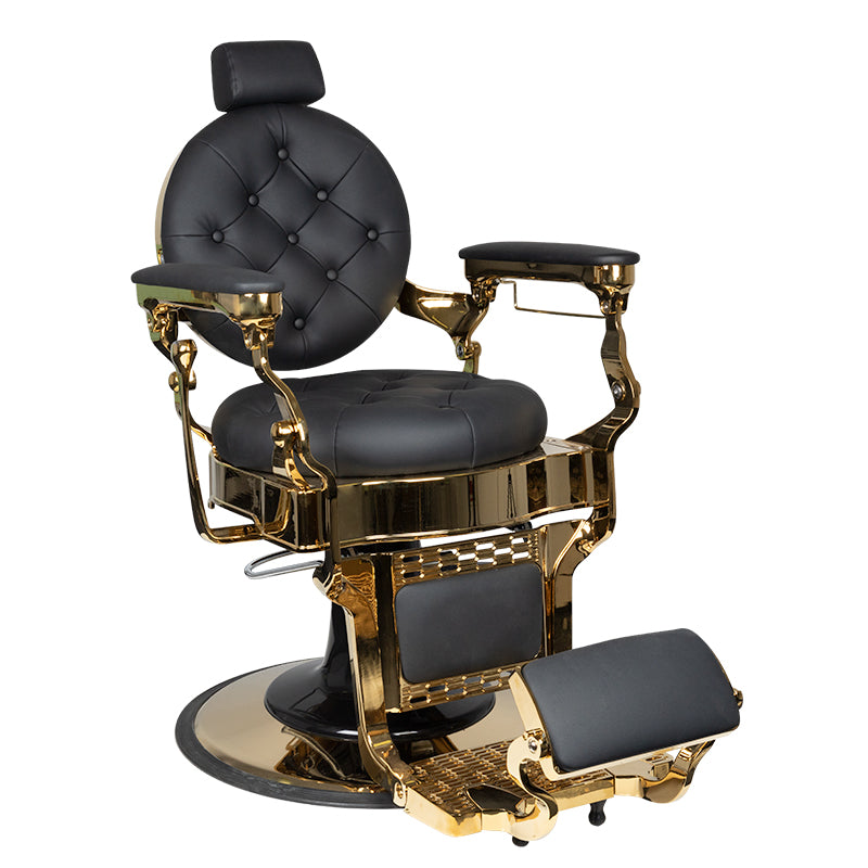Gabbiano Barber Chair Claudius noir et or
