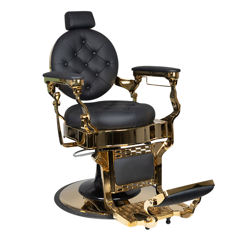 Gabbiano Barber Chair Claudius noir et or