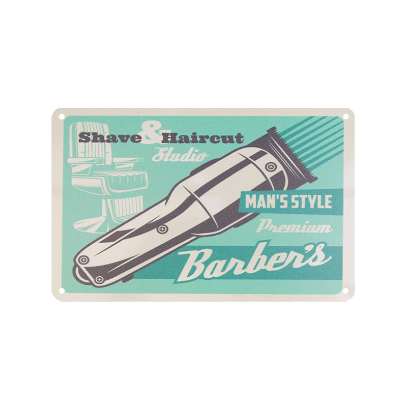 Decorative plaque barber b007