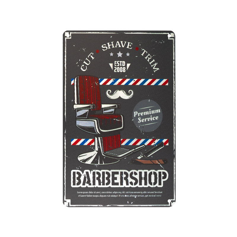 Decorative plaque barber b021