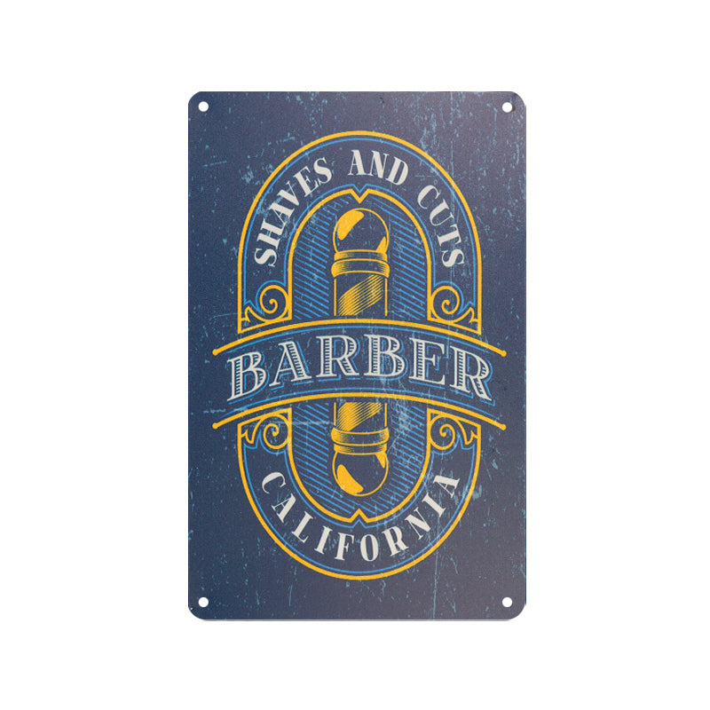 Plaque décorative barbier b076