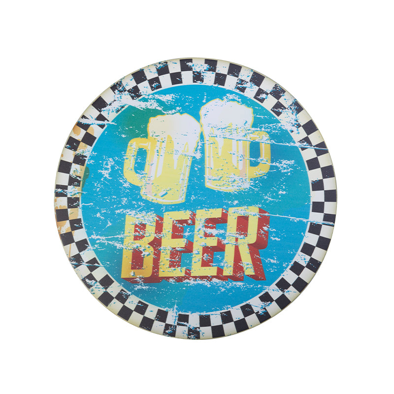 Plaque de bière ronde décorative