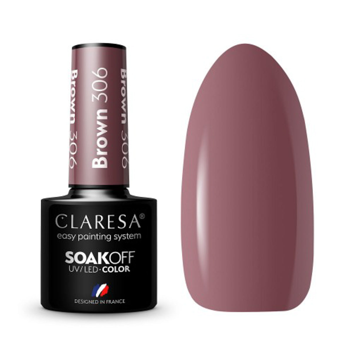 CLARESA Vernis à ongles hybride BRUN 306 5g