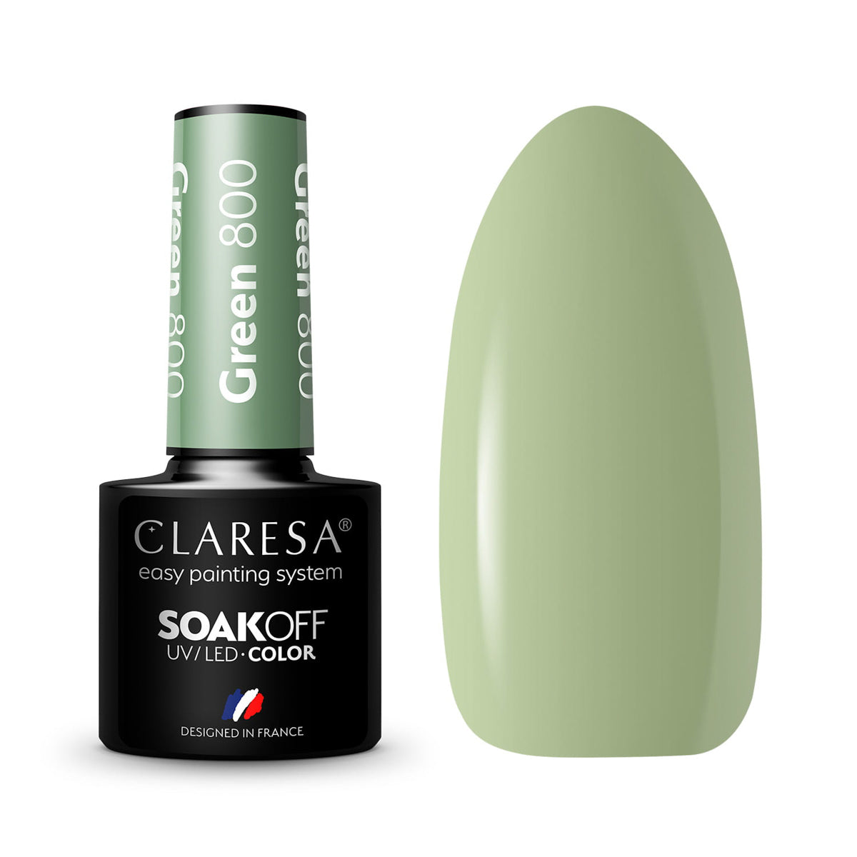 CLARESA Vernis hybride VERT 800 -5g