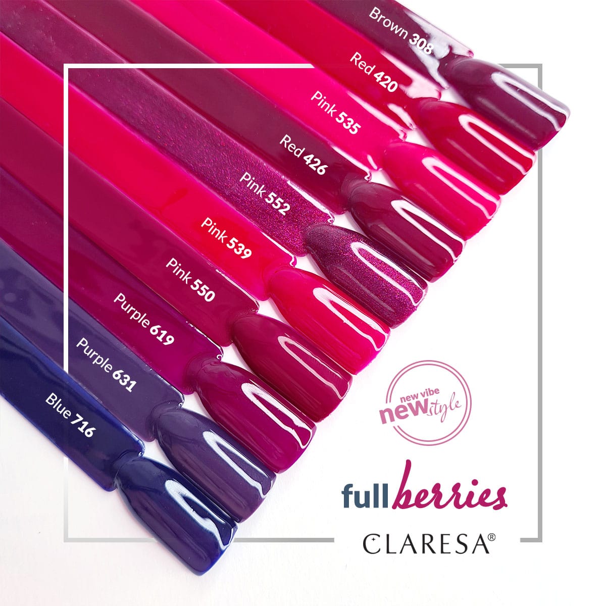 CLARESA Vernis à ongles hybride ROUGE 420 -5g