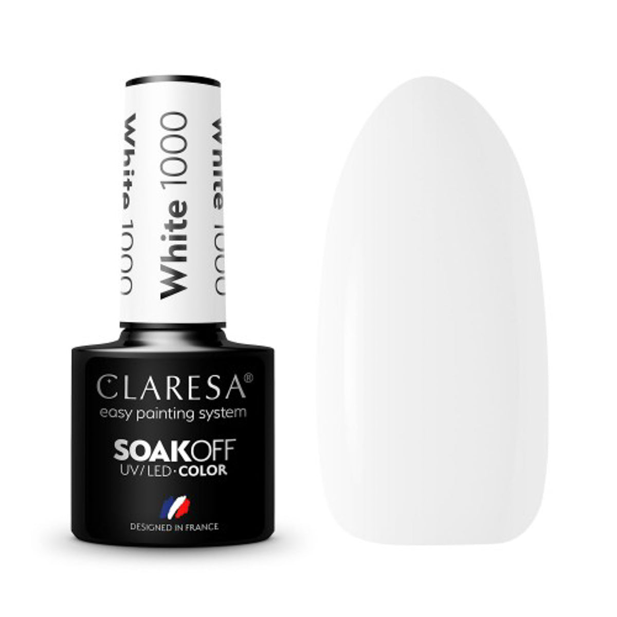 CLARESA Hybrid nail polish WHITE 1000 -5g